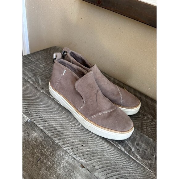 TOMS Womens Beige Pull Tab Tassel Paxton Leather Athletic Sneakers Size W9 - Picture 3 of 5